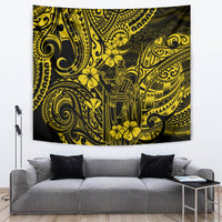 Hawaii King Kamehameha Tapestry Polynesian Pattern Yellow Version LT01 - Polynesian Pride