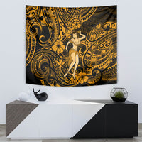 Hawaii Hula Girl Tapestry Polynesian Pattern Gold Version LT01 - Polynesian Pride