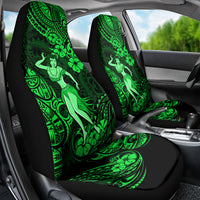 Hawaii Hula Girl Car Seat Cover Polynesian Pattern Green Version LT01 - Polynesian Pride