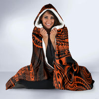 Hawaii Hula Girl Hooded Blanket Polynesian Pattern Orange Version LT01 - Polynesian Pride