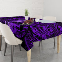 Hawaii Hula Girl Tablecloth Hibiscus Hawaii Tribal Tattoo Purple Version LT01 - Polynesian Pride