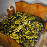 Hawaii Hula Girl Quilt Hibiscus Hawaii Tribal Tattoo Yellow Version LT01 - Polynesian Pride