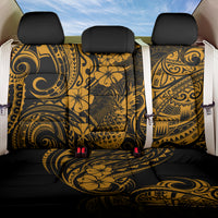 Hawaii Pineapple Back Car Seat Cover Paradise Flowers Pacific With Gold Polynesian Tribal LT01 One Size Gold - Polynesian Pride