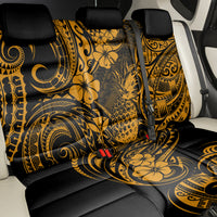 Hawaii Pineapple Back Car Seat Cover Paradise Flowers Pacific With Gold Polynesian Tribal LT01 - Polynesian Pride
