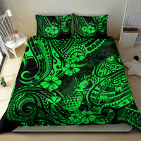 Hawaii Pineapple Bedding Set Paradise Flowers Pacific With Green Polynesian Tribal LT01 - Polynesian Pride
