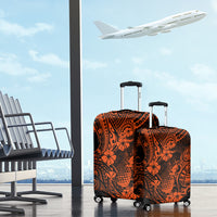 Hawaii Pineapple Luggage Cover Paradise Flowers Pacific With Orange Polynesian Tribal LT01 - Polynesian Pride