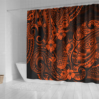 Hawaii Pineapple Shower Curtain Paradise Flowers Pacific With Orange Polynesian Tribal LT01 - Polynesian Pride