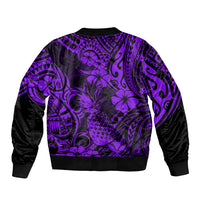 Hawaii Pineapple Bomber Jacket Polynesian Pattern Purple Version LT01 - Polynesian Pride
