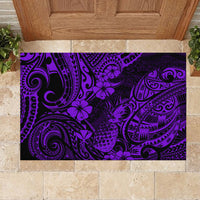 Hawaii Pineapple Rubber Doormat Polynesian Pattern Purple Version LT01 - Polynesian Pride