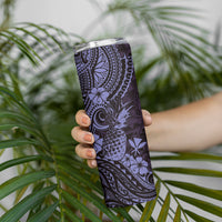 Hawaii Pineapple Skinny Tumbler Polynesian Pattern Purple Version