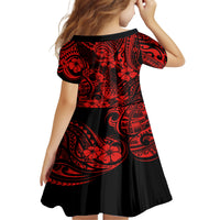 Hawaii Pineapple Kid Short Sleeve Dress Polynesian Pattern Red Version LT01 - Polynesian Pride