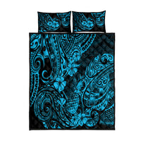 Hawaii Pineapple Quilt Bed Set Polynesian Pattern Sky Blue Version LT01 Blue - Polynesian Pride