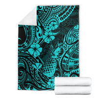 Hawaii Pineapple Blanket Polynesian Pattern Turquoise Version LT01 - Polynesian Pride