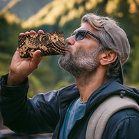 Hawaii Pineapple 4 in 1 Can Cooler Tumbler Polynesian Pattern Yellow Version