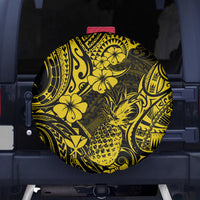 Hawaii Pineapple Spare Tire Cover Polynesian Pattern Yellow Version LT01 - Polynesian Pride
