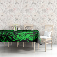 Hawaii Shaka Sign Tablecloth With Polynesian Hibiscus Green Unique LT01 - Polynesian Pride
