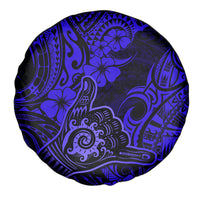 Hawaii Shaka Sign Spare Tire Cover With Polynesian Hibiscus Navy Blue Unique LT01 Blue - Polynesian Pride