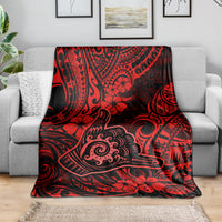 Hawaii Shaka Sign Blanket Polynesian Pattern Red Version LT01 - Polynesian Pride