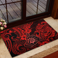 Hawaii Shaka Sign Rubber Doormat Polynesian Pattern Red Version LT01 - Polynesian Pride