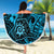 Hawaii Shaka Sign Beach Blanket Polynesian Pattern Sky Blue Version LT01 - Wonder Print Shop
