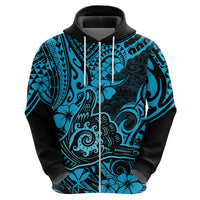 Hawaii Shaka Sign Hoodie Polynesian Pattern Sky Blue Version LT01 - Polynesian Pride