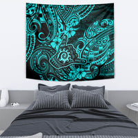 Hawaii Shaka Sign Tapestry Polynesian Pattern Turquoise Version LT01 - Polynesian Pride