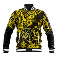 Hawaii Shaka Sign Baseball Jacket Polynesian Pattern Yellow Version LT01 Unisex Yellow - Polynesian Pride