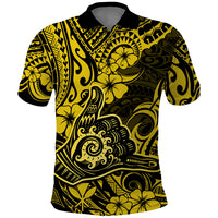 Hawaii Shaka Sign Polo Shirt Polynesian Pattern Yellow Version LT01 Yellow - Polynesian Pride