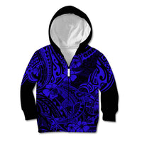 Hawaii Shark Kid Hoodie Polynesian Pattern Navy Blue Version LT01 - Polynesian Pride
