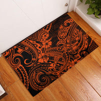 Hawaii Shark Rubber Doormat Polynesian Pattern Orange Version LT01 Orange - Polynesian Pride