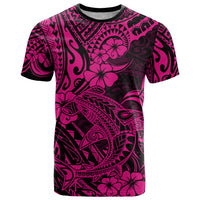 Hawaii Shark T Shirt Polynesian Pattern Pink Version LT01 Pink - Polynesian Pride