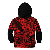 Hawaii Shark Kid Hoodie Polynesian Pattern Red Version LT01 - Polynesian Pride