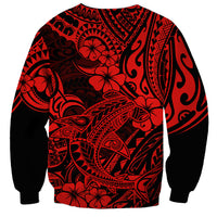 Hawaii Shark Sweatshirt Polynesian Pattern Red Version LT01 - Polynesian Pride
