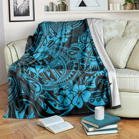 Hawaii Shark Blanket Polynesian Pattern Sky Blue Version LT01 - Polynesian Pride
