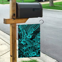 Hawaii Shark Garden Flag Polynesian Pattern Turquoise Version LT01 - Polynesian Pride