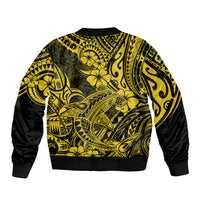 Hawaii Shark Bomber Jacket Polynesian Pattern Yellow Version LT01 - Polynesian Pride