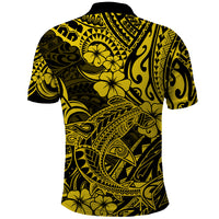Hawaii Shark Polo Shirt Polynesian Pattern Yellow Version LT01 - Polynesian Pride