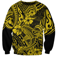 Hawaii Shark Sweatshirt Polynesian Pattern Yellow Version LT01 Unisex Yellow - Polynesian Pride