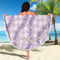 Pua Kalaunu Lei Beach Blanket Palaka Pattern