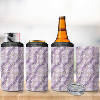 Pua Kalaunu Lei 4 in 1 Can Cooler Tumbler Palaka Pattern