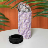 Pua Kalaunu Lei 4 in 1 Can Cooler Tumbler Palaka Pattern