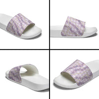 Pua Kalaunu Lei Slide Sandals Palaka Pattern