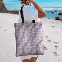 Pua Kalaunu Lei Tote Bag Palaka Pattern