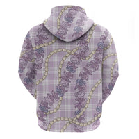 Pua Kalaunu Lei Zip Hoodie Palaka Pattern LT01 - Polynesian Pride