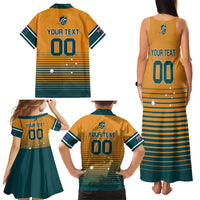 Custom Rugby Australia Family Matching Tank Maxi Dress and Hawaiian Shirt Junior Wallabies Go Champions