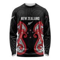Custom Rugby New Zealand Long Sleeve Shirt Baby Black Go Champions