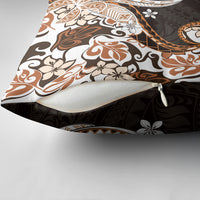 Monstera Plumeria Flowers Orange Pillow Cover Polynesian Pattern LT01 - Polynesian Pride