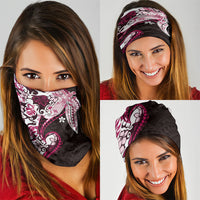 Monstera Plumeria Flowers Pink Neck Gaiter Polynesian Pattern LT01 - Polynesian Pride