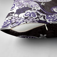 Monstera Plumeria Flowers Purple Pillow Cover Polynesian Pattern LT01 - Polynesian Pride