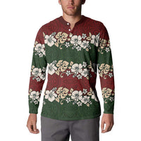Hawaiian Hibiscus Christmas Color Button Sweatshirt Unique